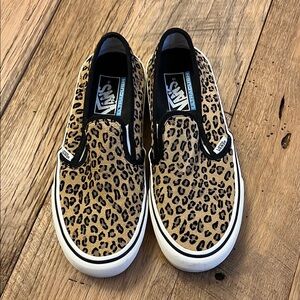 Vans Leopard Print Slip-On Sneakers